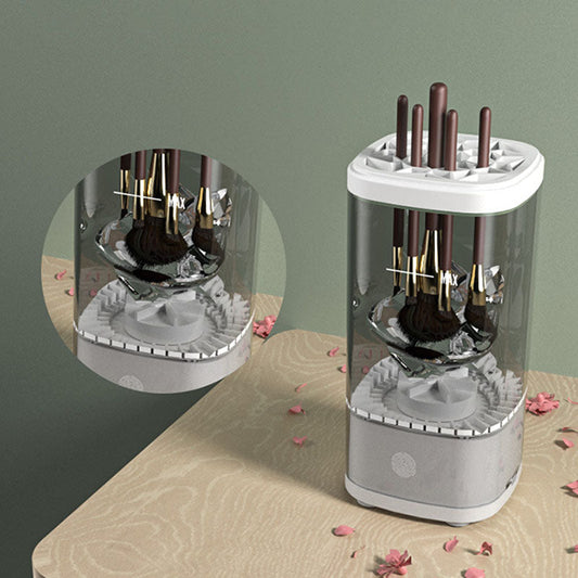 🍀 Przenośny automatyczny środek do czyszczenia pędzli do makijażu