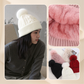 🧶Damowa czapka z grubego dzianiny z pomponem