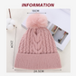 🧶Damowa czapka z grubego dzianiny z pomponem