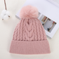🧶Damowa czapka z grubego dzianiny z pomponem