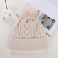 🧶Damowa czapka z grubego dzianiny z pomponem